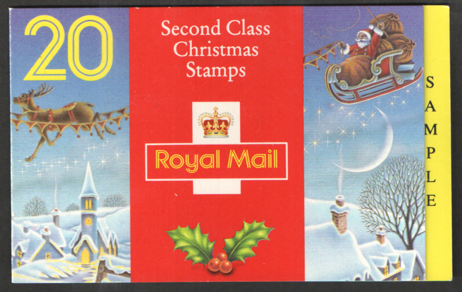 (image for) LX5 / DB12(8) Sample Card for 1993 20 x 19p Christmas Booklet - Click Image to Close